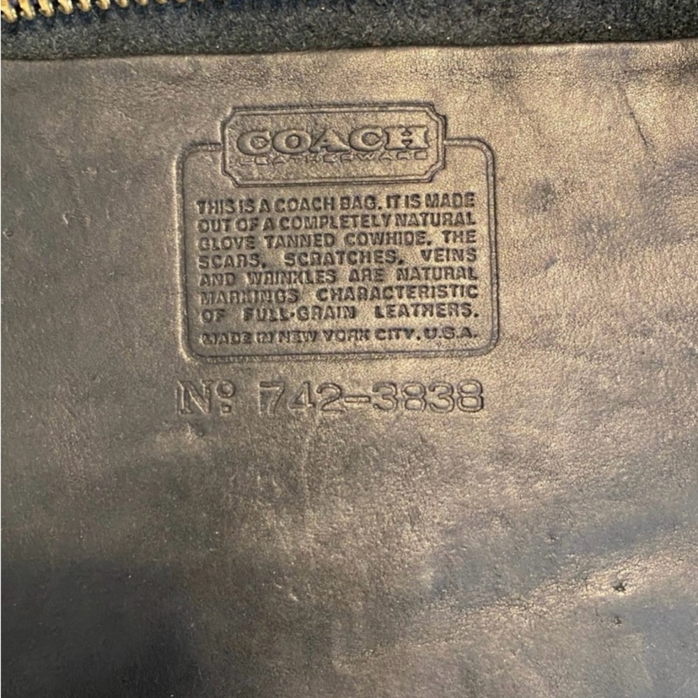 COACH 1980s VINTAGE COWHIDE SLIM SATCHEL/PORTFOLIO. COA PROVIDED - Picture 3 of 13